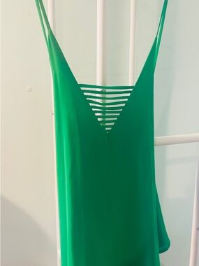 Vibrant Green Strappy Slip Top with Chest Strap Detail (crisscross back)